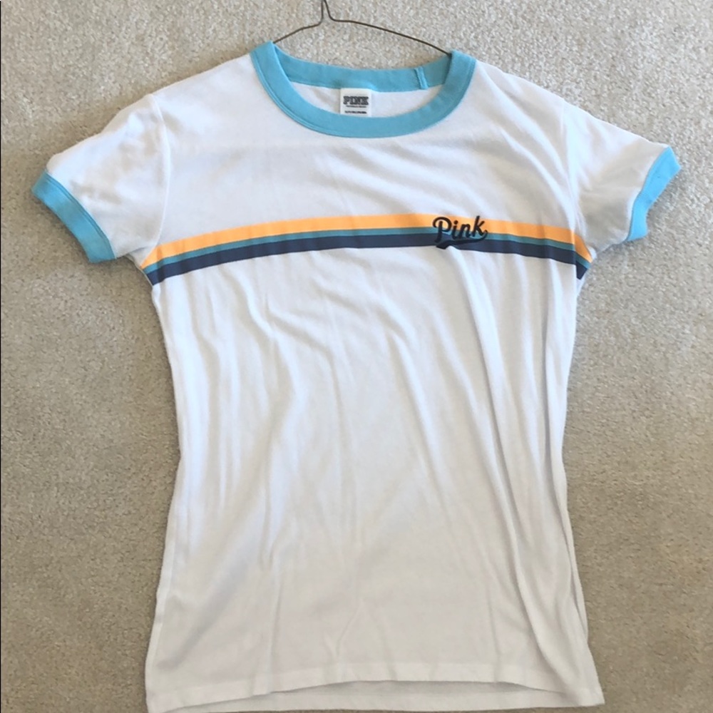 VS Pink ringer tee